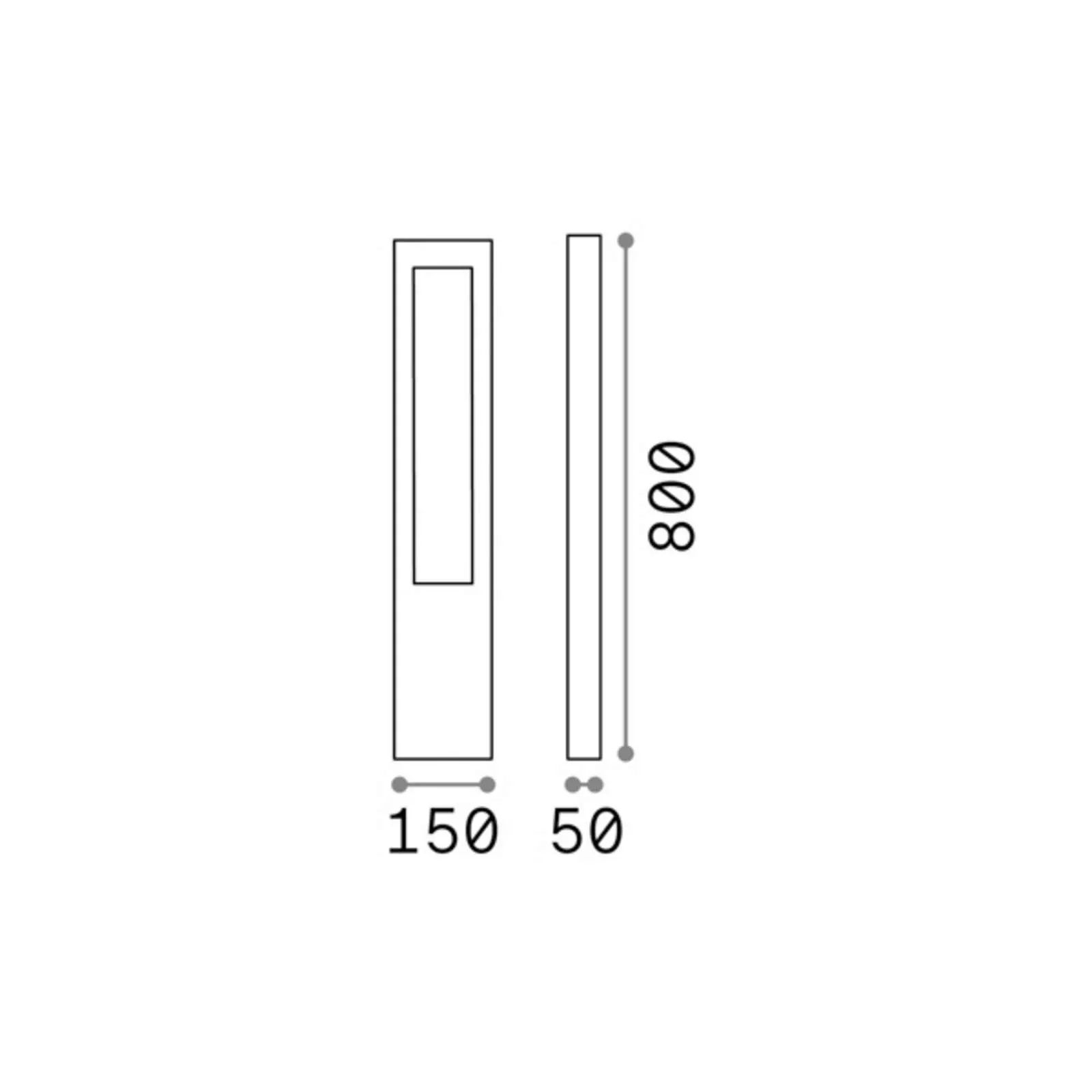 Ideal Lux Wegeleuchte Vega, braun, Aluminium, Höhe 80 cm günstig online kaufen