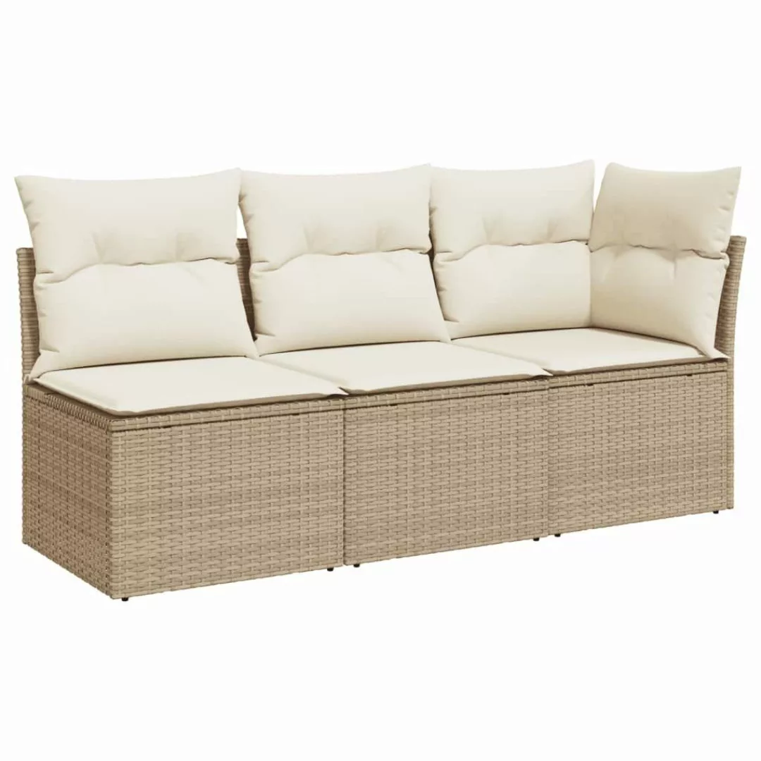 vidaXL Loungesofa Gartensofa mit Kissen 3-Sitzer günstig online kaufen