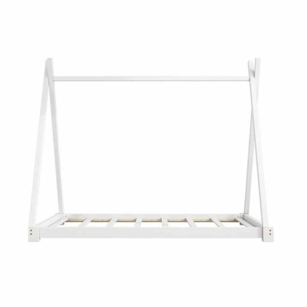 Gotagee Kinderbett Massivholzbett 90x200cm Einzelbett Flachbett Zelt-Modell günstig online kaufen