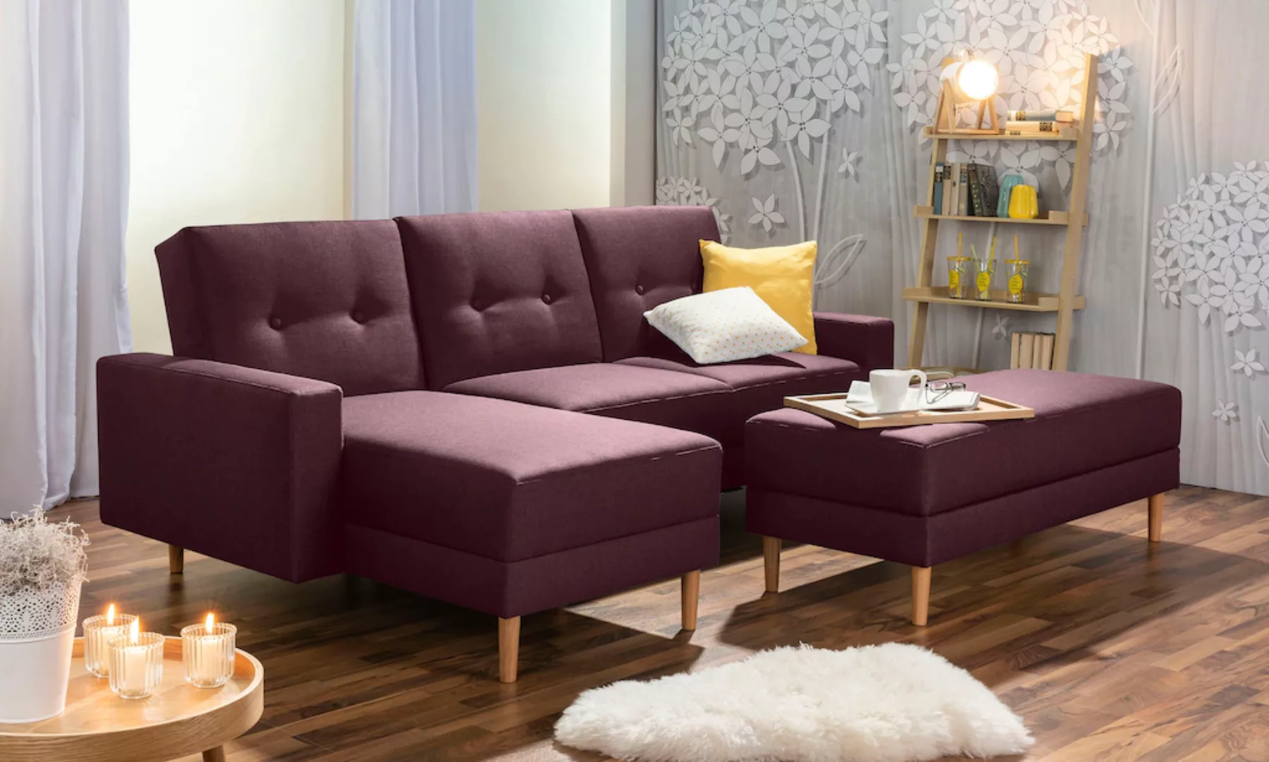 Max Winzer® Ecksofa »Just Chill«, Schlafsofa mit Recamiere, mit Rückenverst günstig online kaufen