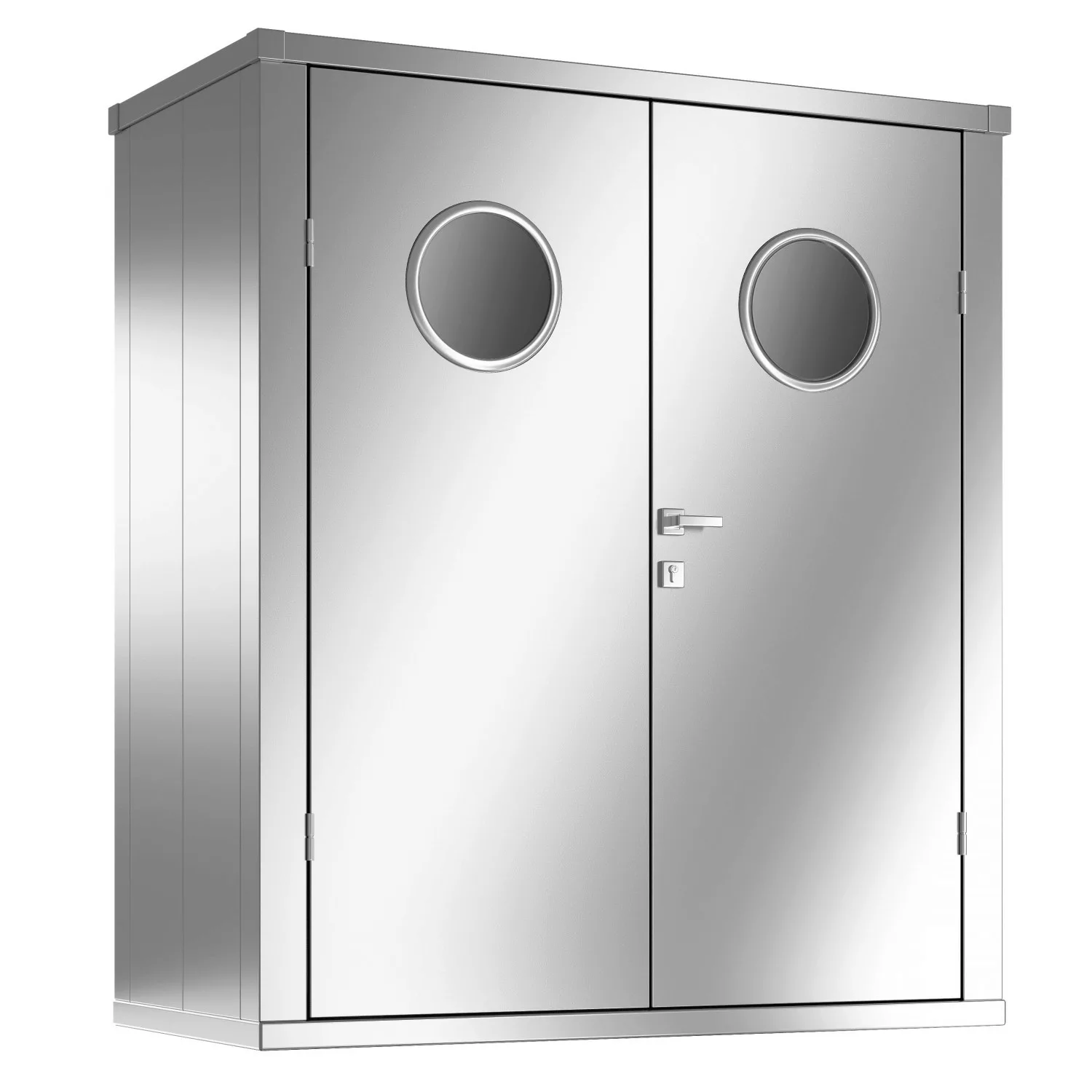 Guardi Geräteschrank mit Bullauge L Silber Metallic günstig online kaufen