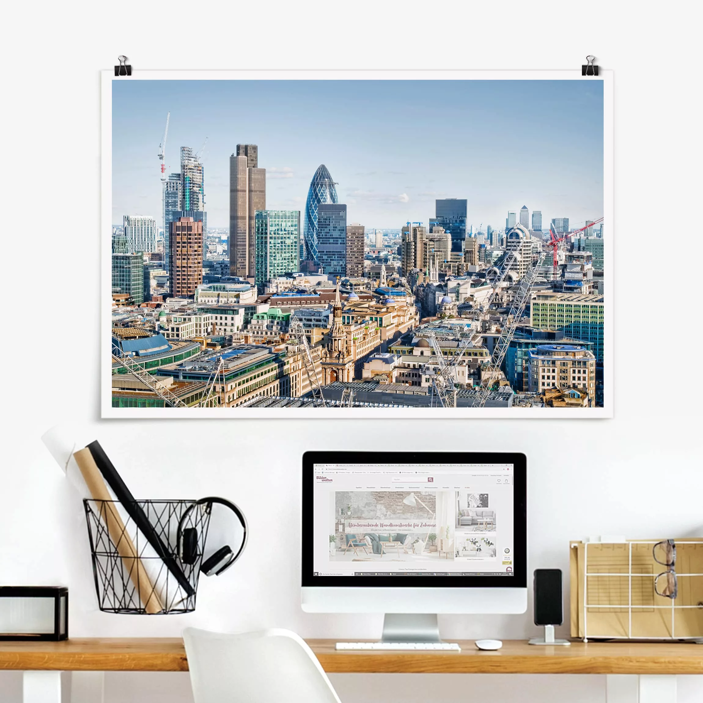 Poster Architektur & Skyline - Querformat City of London günstig online kaufen
