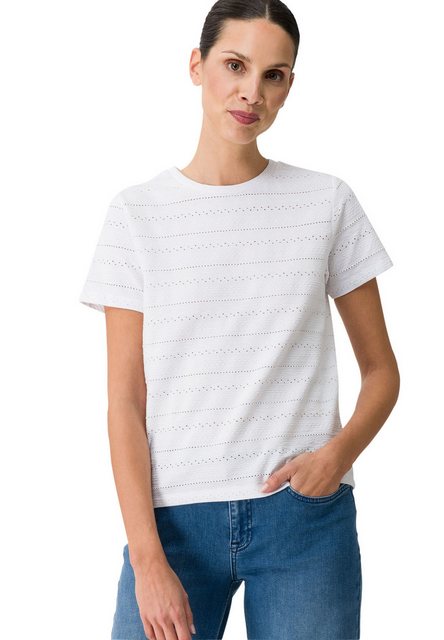 Zero T-Shirt mit Ajourstrickmuster (1-tlg) Lochmuster günstig online kaufen