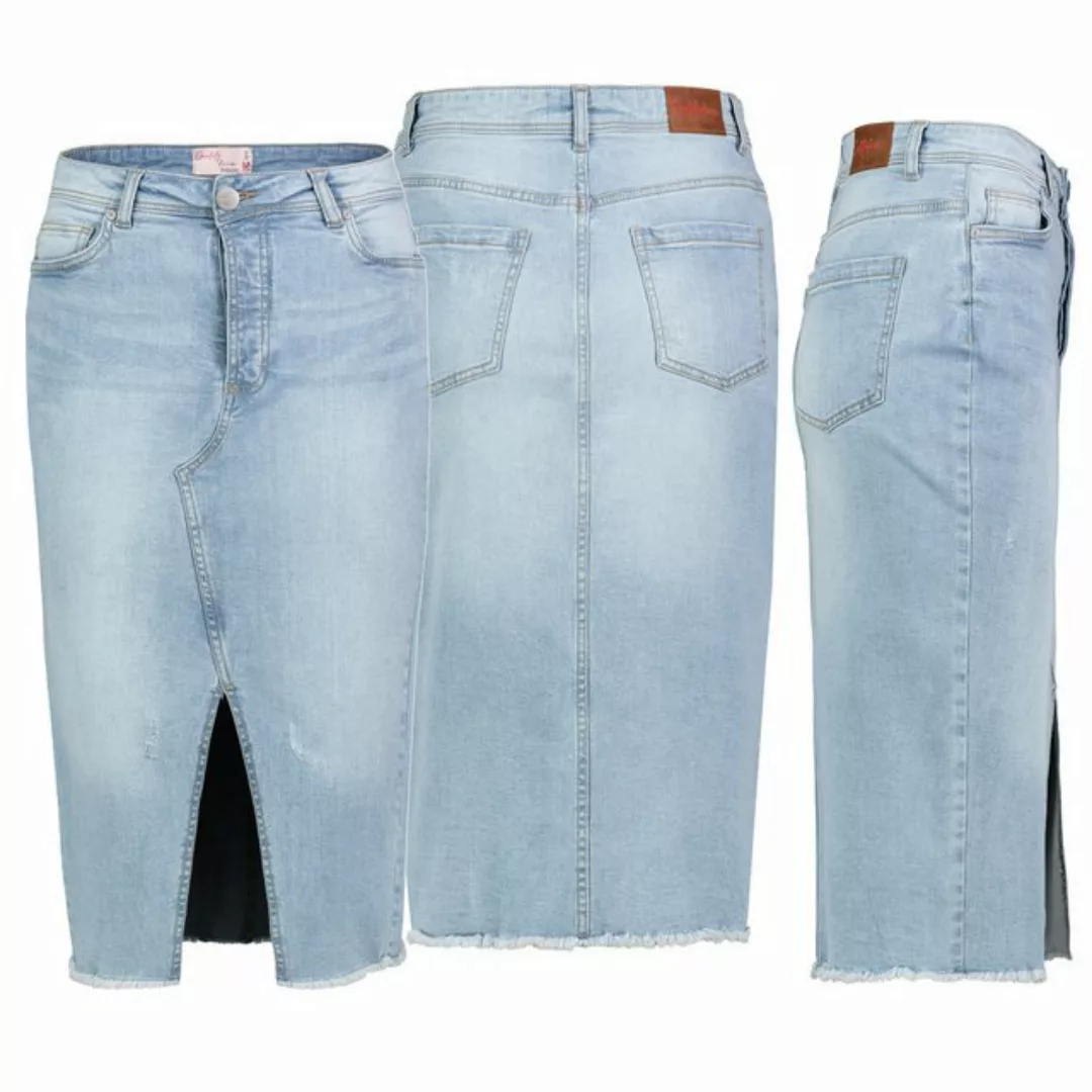 SUBLEVEL Jeansrock Damen Jeans rock Rock MAXI Lange Rock Denim Stretch Vint günstig online kaufen