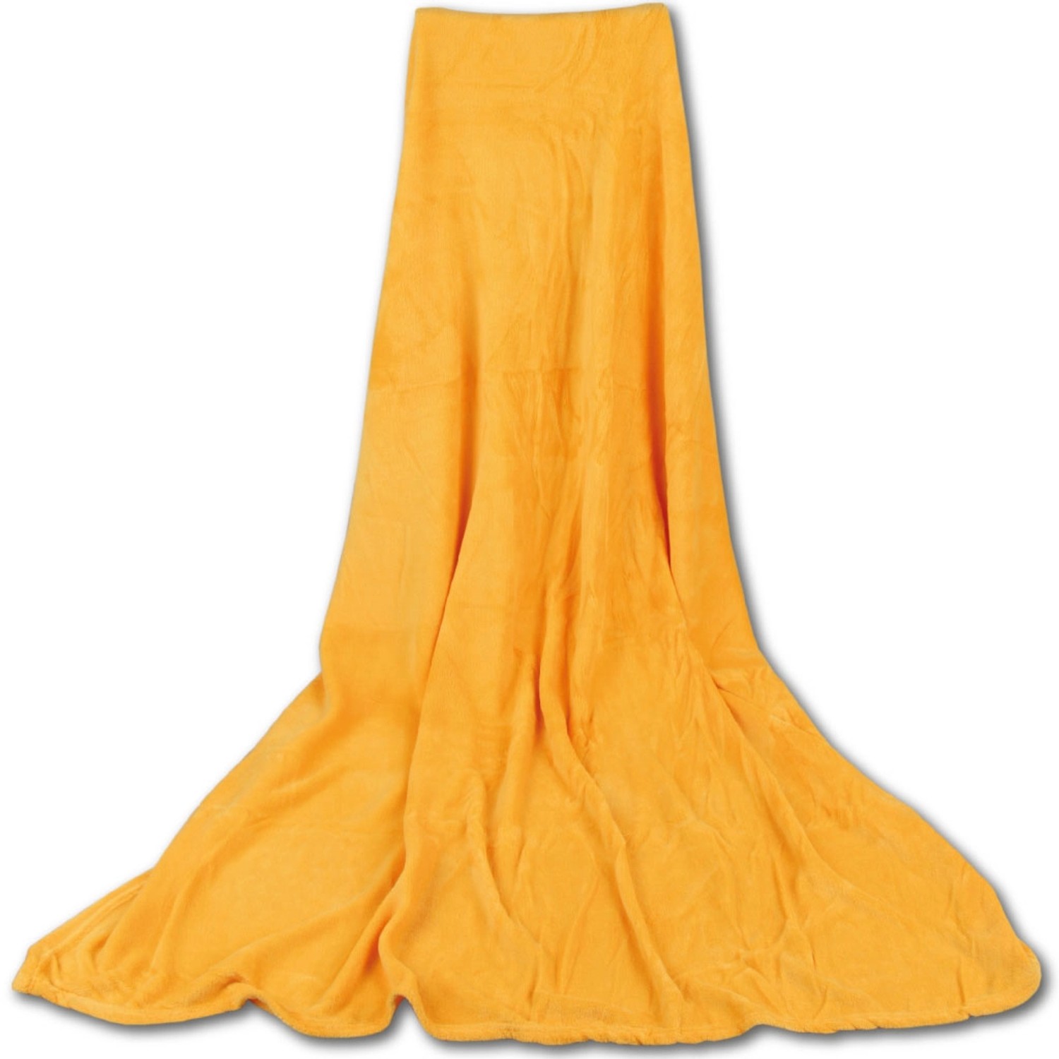 Bestgoodies Mikrofaser Decke Hellorange Marigold 210 x 280 cm günstig online kaufen