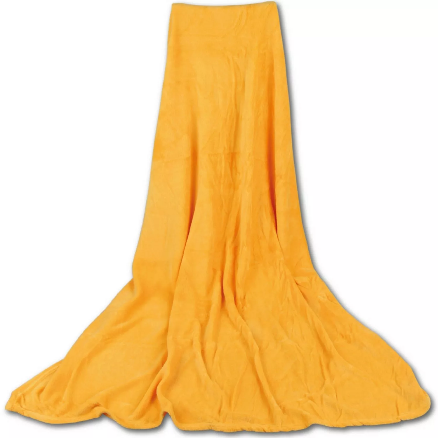 Bestgoodies Mikrofaser Decke Hellorange Marigold 80 x 120 cm günstig online kaufen