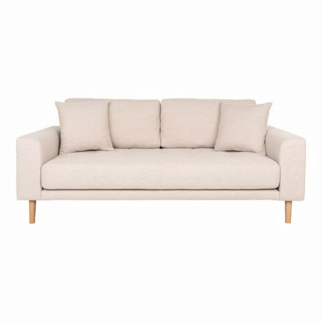 ebuy24 Sofa Lido Sofa 2,5 Personen mit 2 Kissen sandfarben. günstig online kaufen