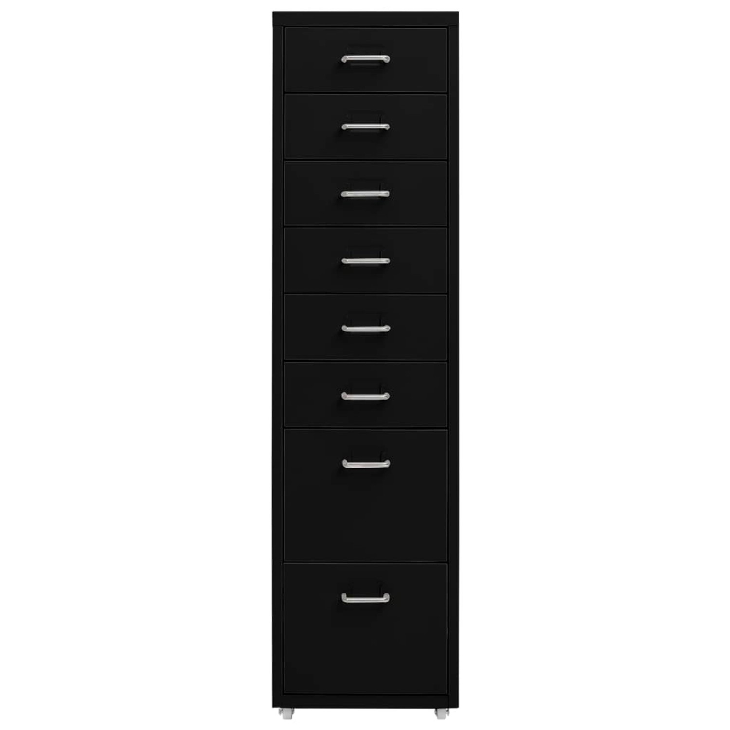 vidaXL Aktenschrank Aktenschrank mit Rollen Schwarz 28x41x109 cm Metall günstig online kaufen