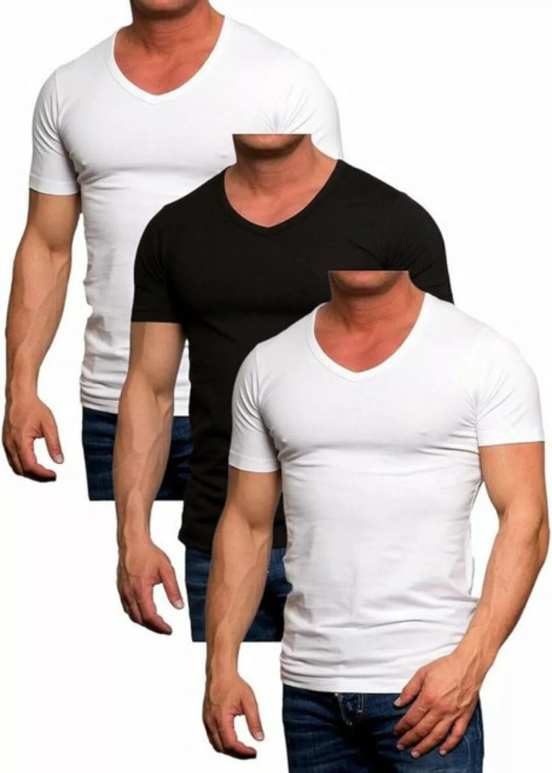 Jack & Jones T-Shirt (Spar Set, 3er-Pack) in Unifarben günstig online kaufen