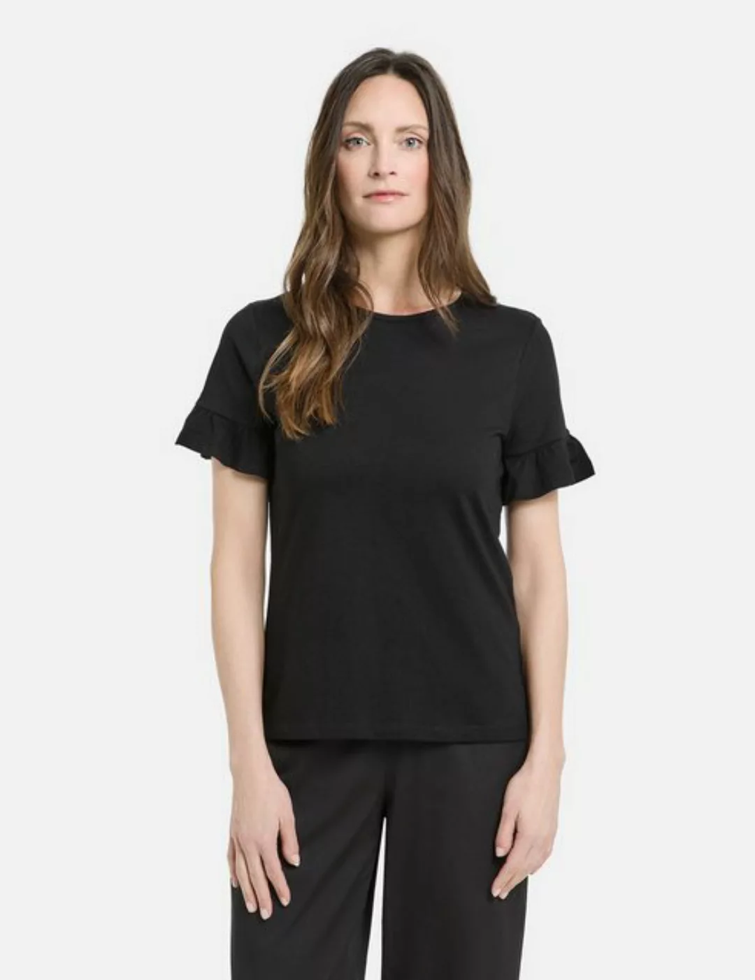 GERRY WEBER Kurzarmshirt T-Shirt mit leichten Trompetenärmeln günstig online kaufen