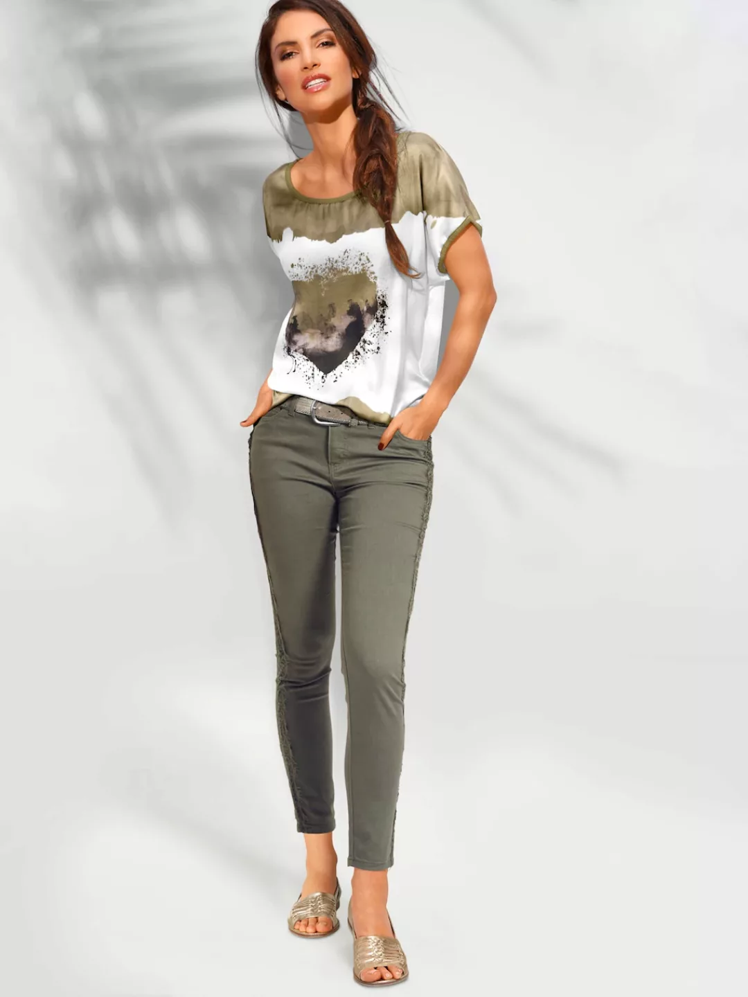 heine Rundhalsshirt "Druck-Shirt", (1 tlg.) günstig online kaufen
