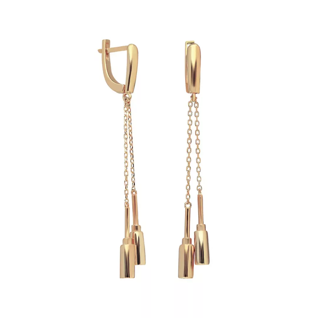 dKeniz Paar Ohrhänger "925/- Sterling Silber rosevergoldet Glänzend 4,5cm Z günstig online kaufen