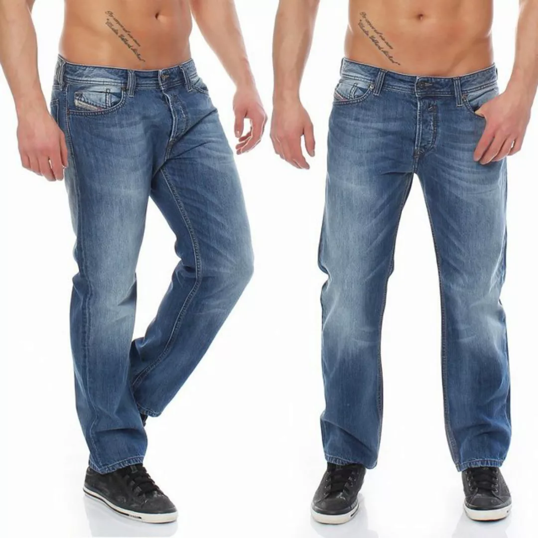 Diesel Regular-fit-Jeans Herren Waykee 0RB04 5-Pocket-Style günstig online kaufen