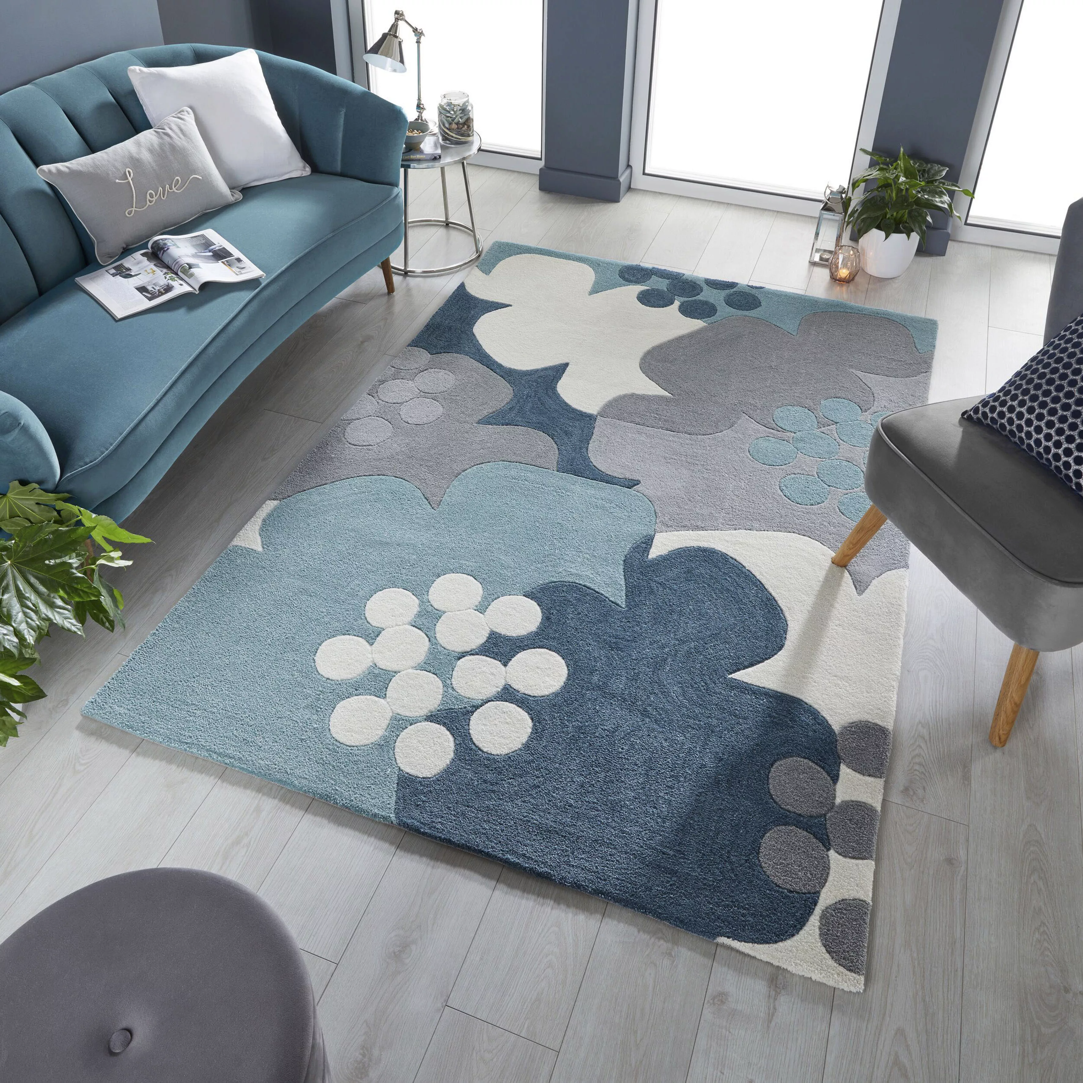 FLAIR RUGS Teppich »Retro Floral«, rechteckig, fußbodenheizungsgeeignet, mi günstig online kaufen