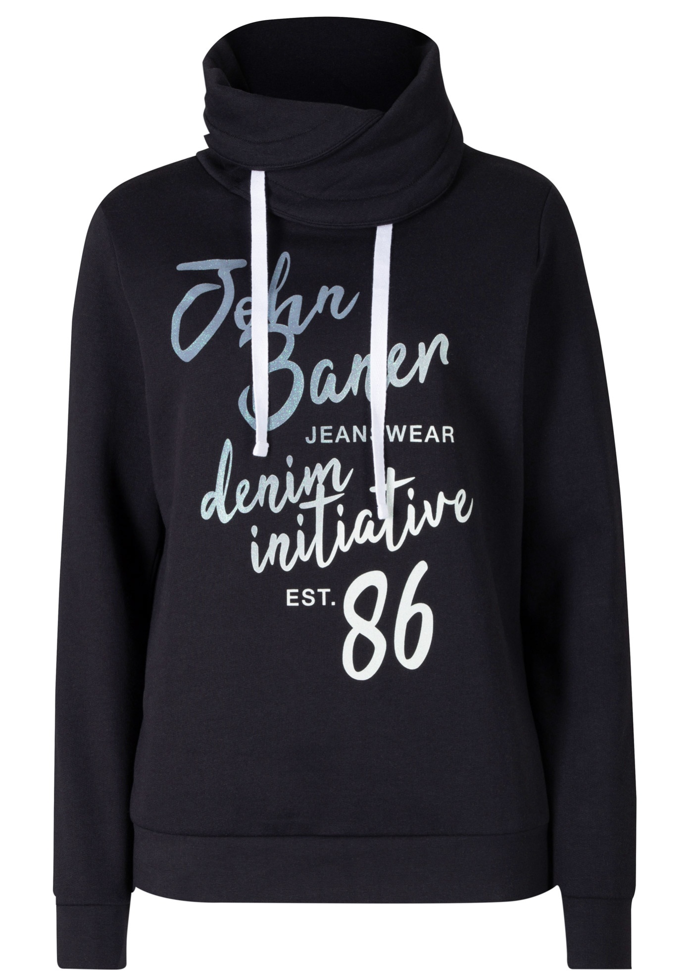 Sweatshirt mit Glitzerdruck günstig online kaufen