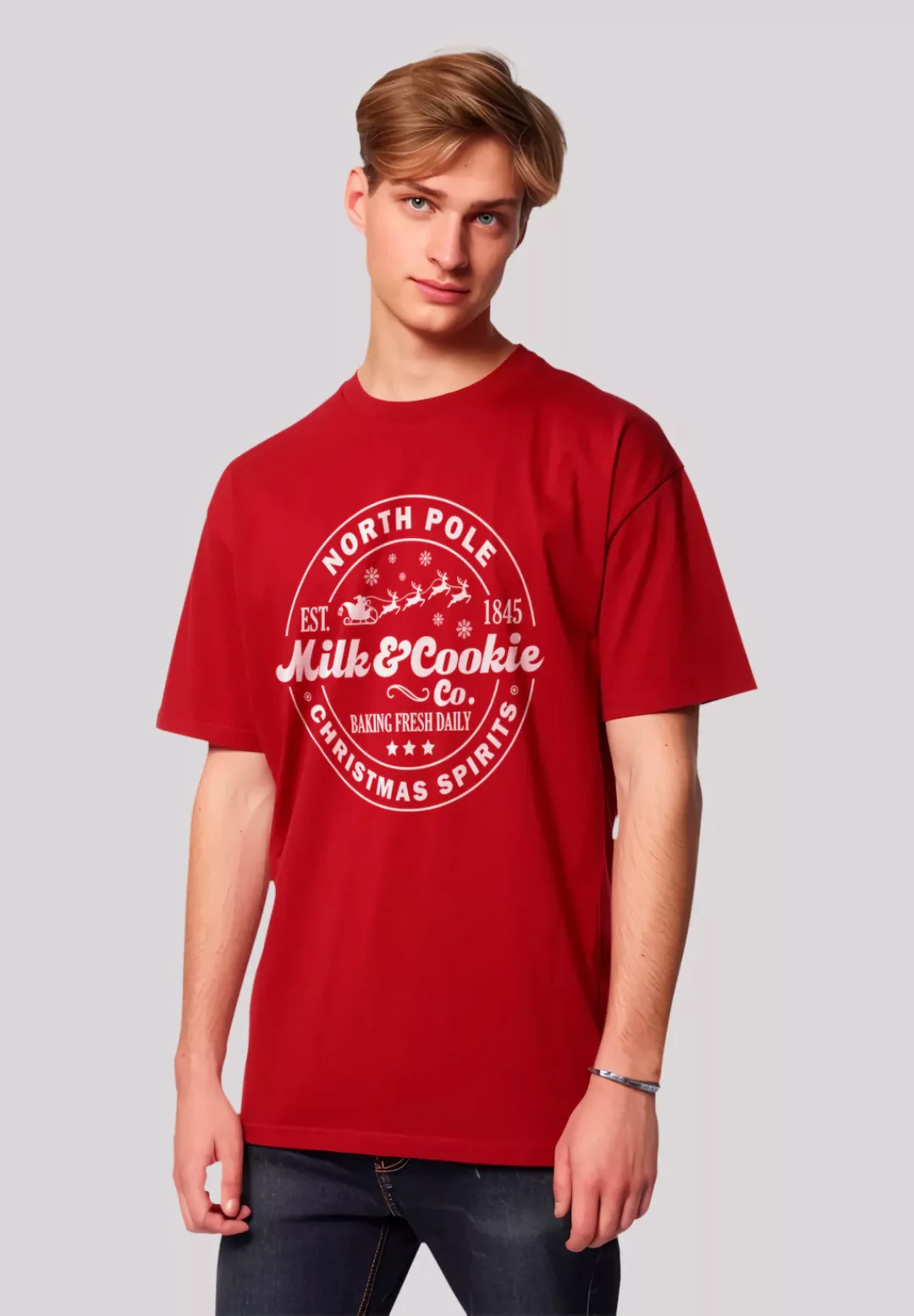 F4NT4STIC T-Shirt "Milk and Cookie Bakery Retro Weihnachten", Premium Quali günstig online kaufen