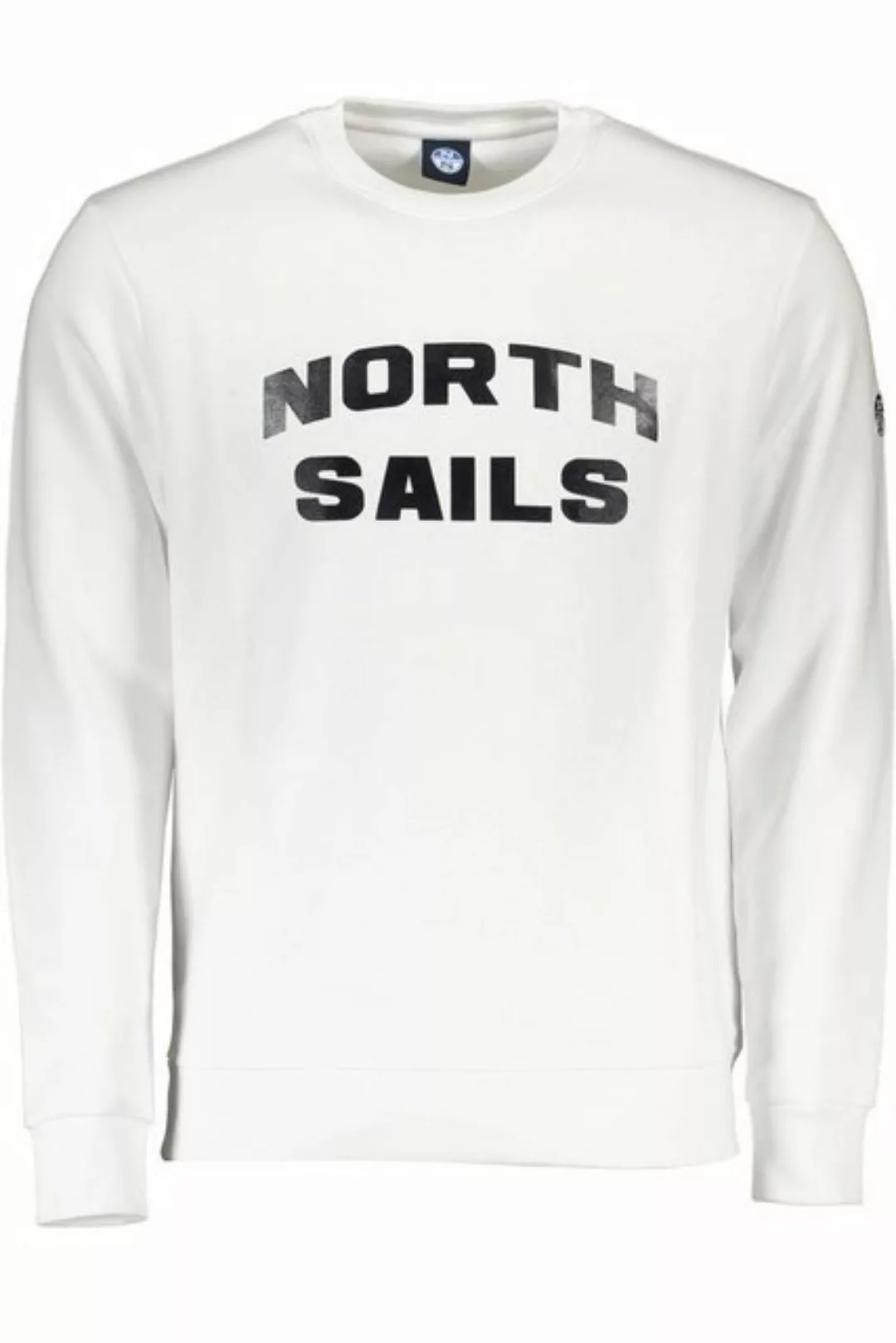 North Sails Sweatshirt Weißes Herren-Sweatshirt mit Rundhals und Druck - günstig online kaufen