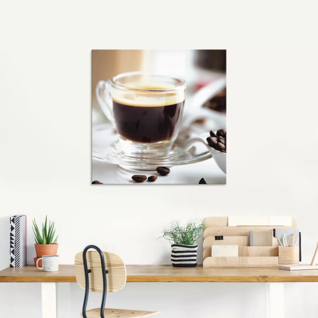Artland Glasbild "Frischer Espresso Genuss", Getränke, (1 St.) günstig online kaufen