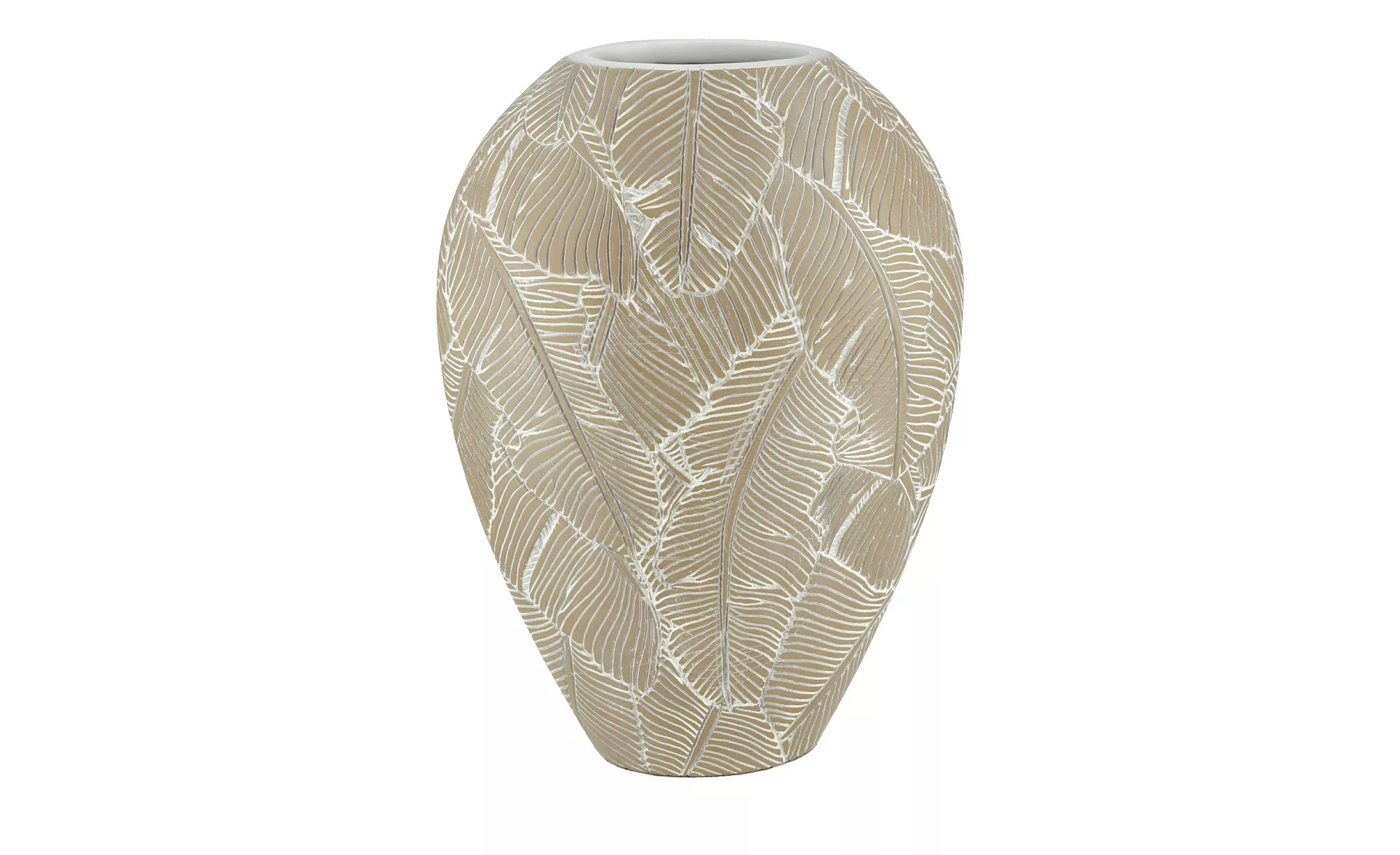 Deko Vase - beige - Polyresin (Kunstharz) - 21 cm - 30,5 cm - 11 cm - Dekor günstig online kaufen