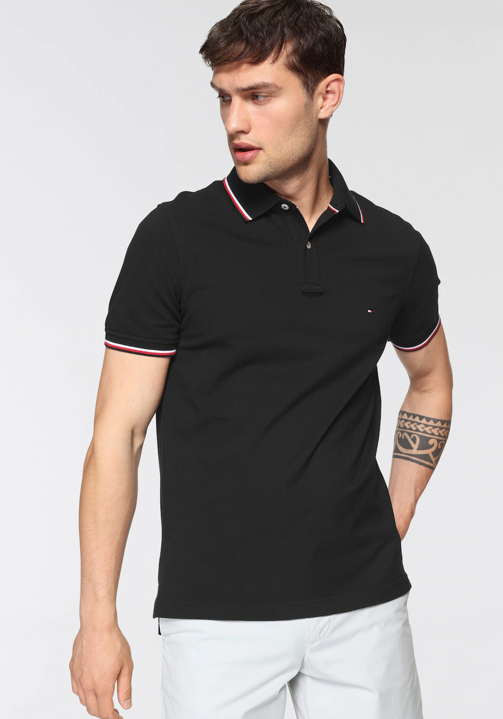 Tommy Hilfiger Poloshirt "TOMMY TIPPED SLIM POLO" günstig online kaufen