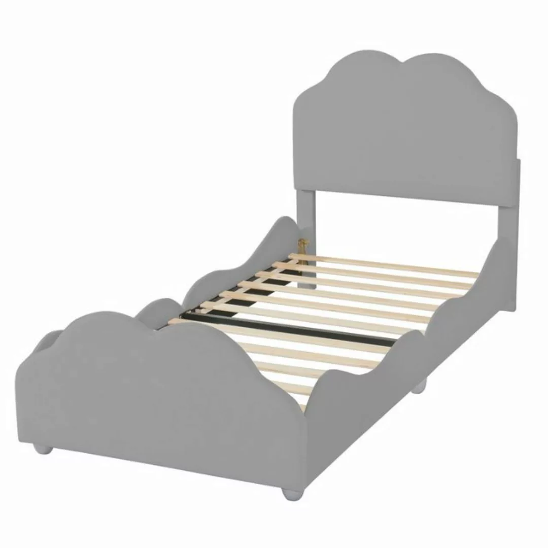 DOPWii Einzelbett 90x200cm Polsterbett,Hohes Geländer,Einzelbett,Hautfreund günstig online kaufen