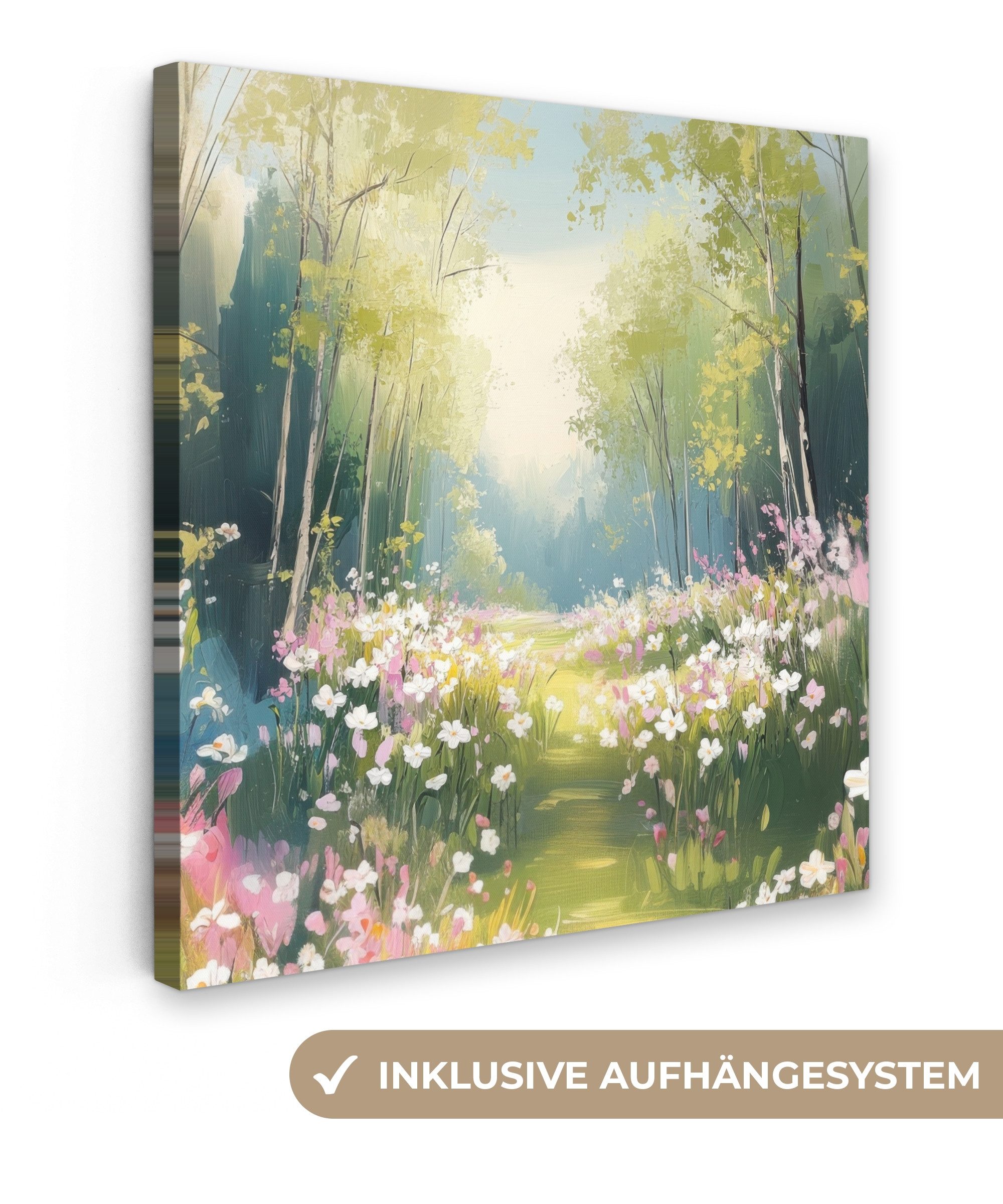 OneMillionCanvasses® Leinwandbild Wald - Malerei - günstig online kaufen