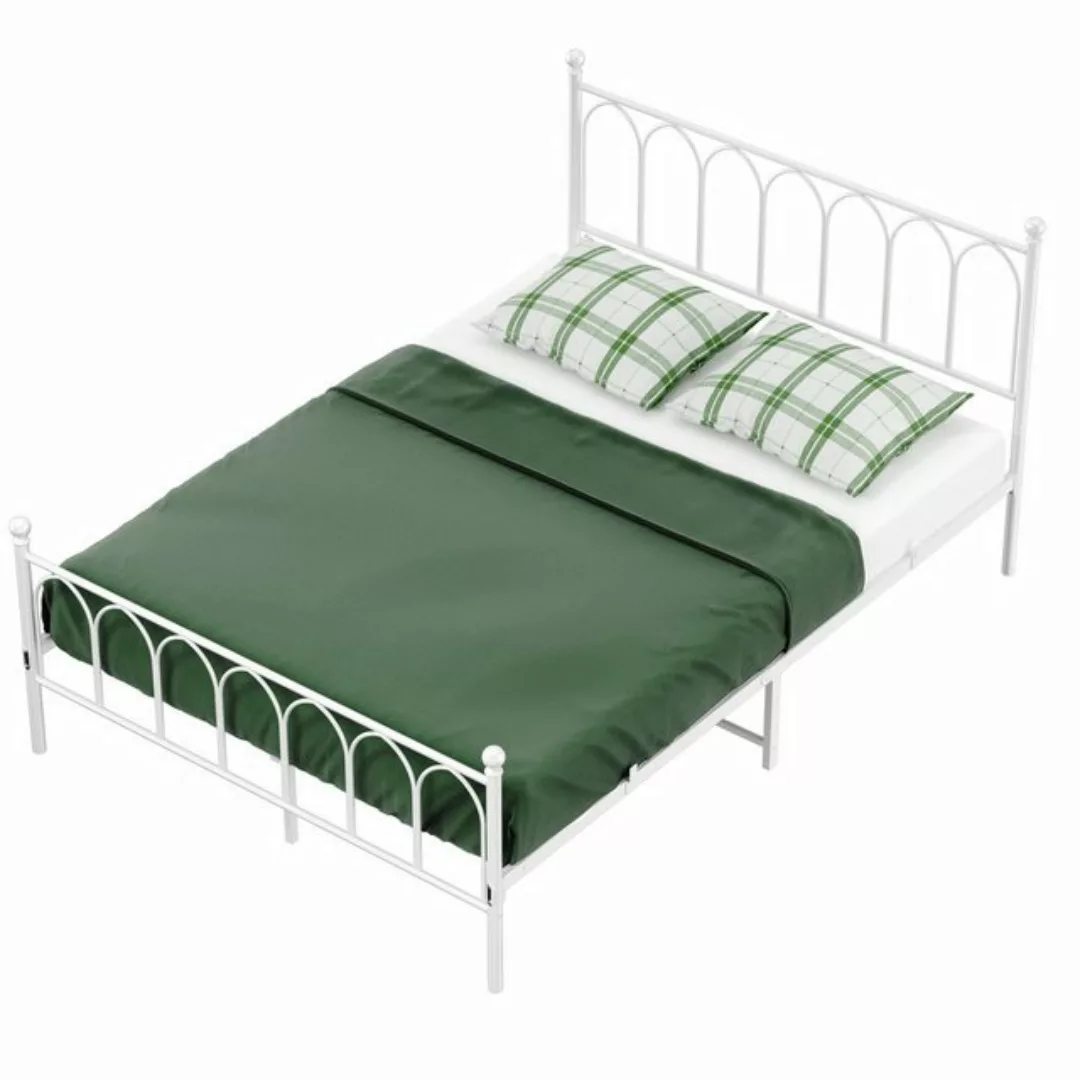 HAUSS SPLOE Metallbett 140 x 200cm mit Lattenrost für Schlafzimmer ohne Mar günstig online kaufen