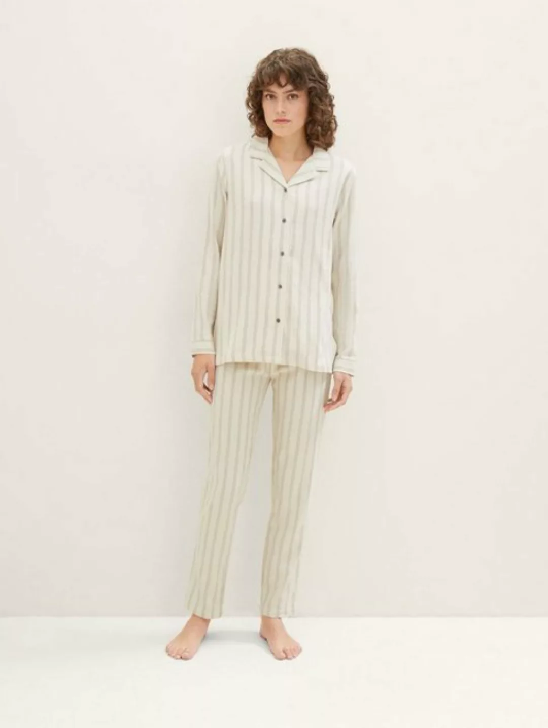 TOM TAILOR Schlafhose Gestreifter Pyjama günstig online kaufen