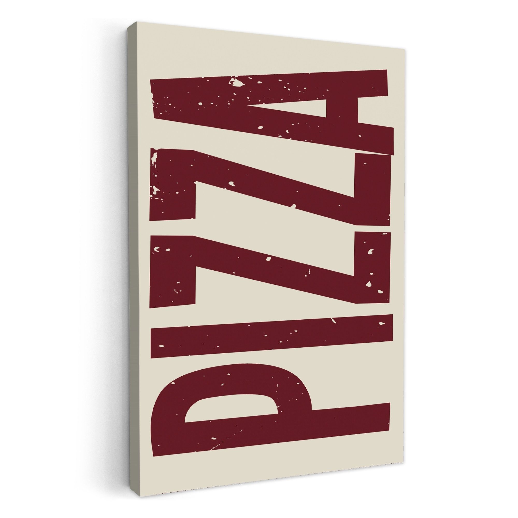 OneMillionCanvasses® Leinwandbild Pizza - Jahrgang - günstig online kaufen