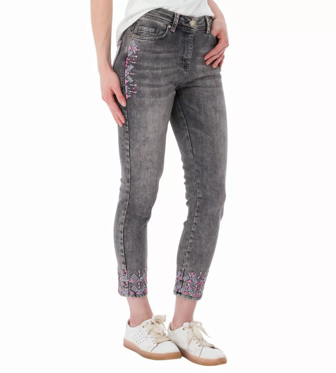 atinka 7/8-Jeans Stretch-Jeans mit Stickerei günstig online kaufen