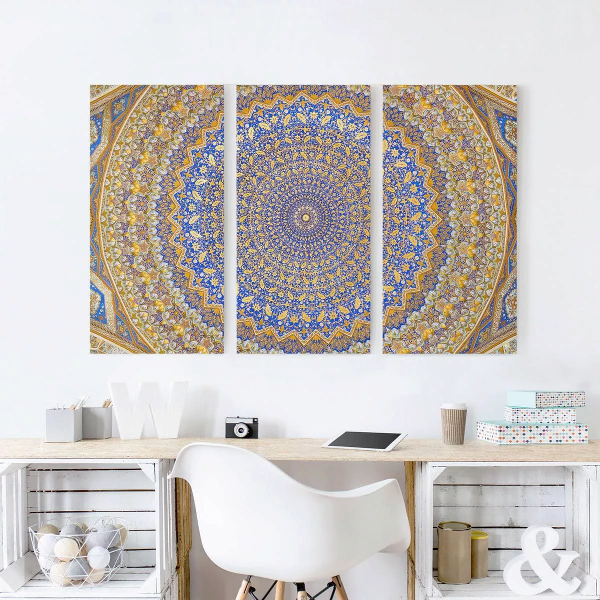 3-teiliges Leinwandbild Muster - Querformat Dome of the Mosque günstig online kaufen