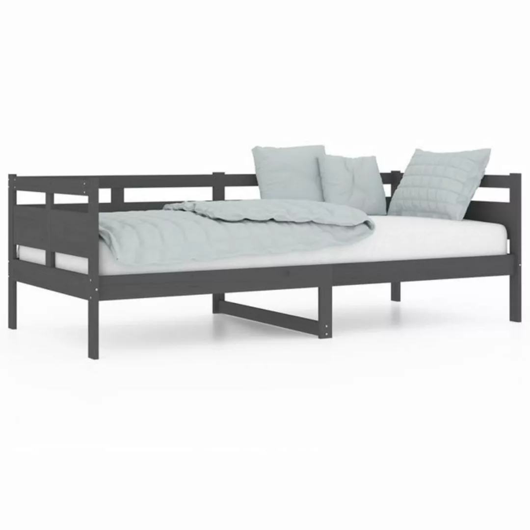 furnicato Bett Tagesbett Grau Massivholz Kiefer 90x200 cm günstig online kaufen