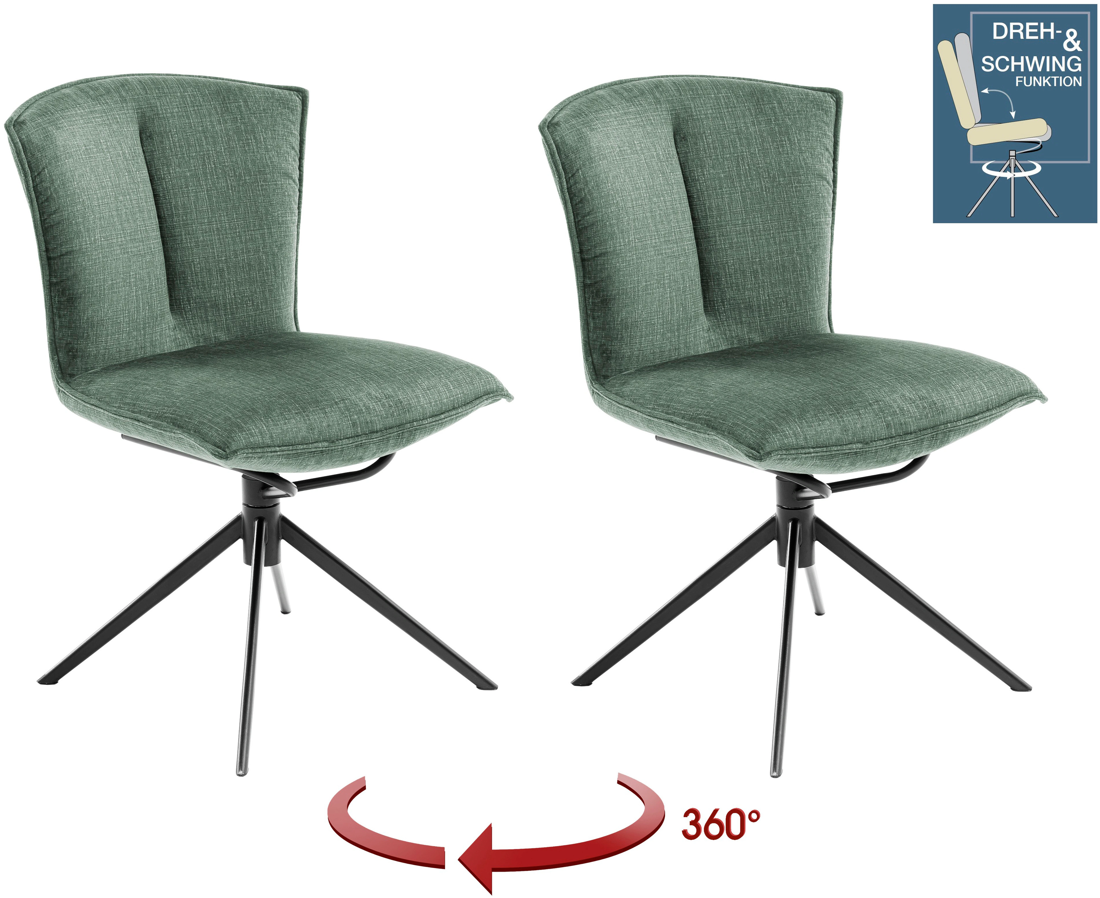 MCA furniture 4-Fußstuhl "NALON Esszimmerstuhl (2er Set) - Stuhl", (Set), 2 günstig online kaufen