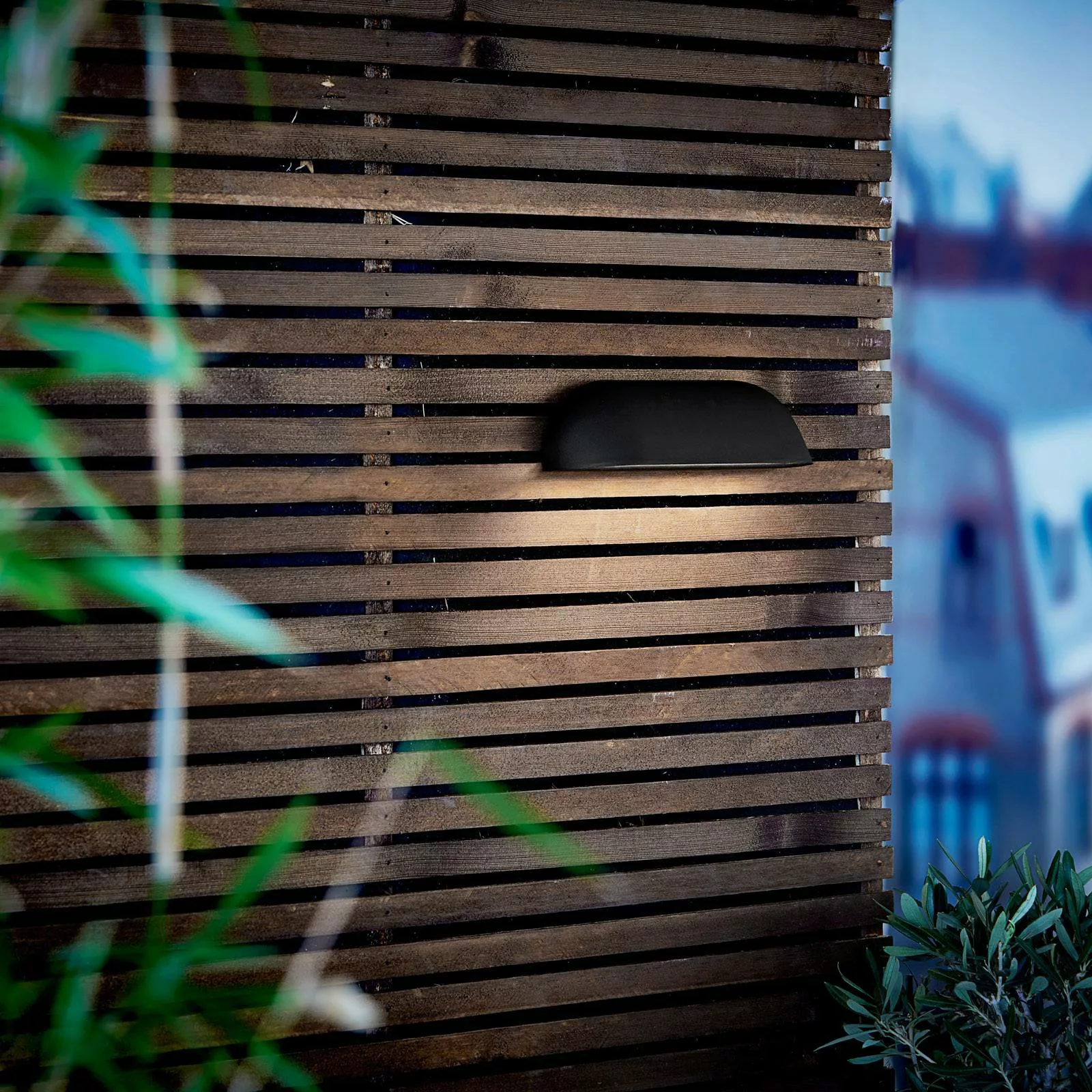 Designer Außenwandleuchte Front, schwarz, 260 mm, IP44, inkl. LED, by Holmb günstig online kaufen