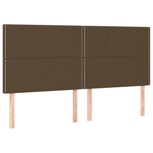 vidaXL Bett, Kopfteile 4 Stk. Dunkelbraun 100x5x78/88 cm Stoff günstig online kaufen