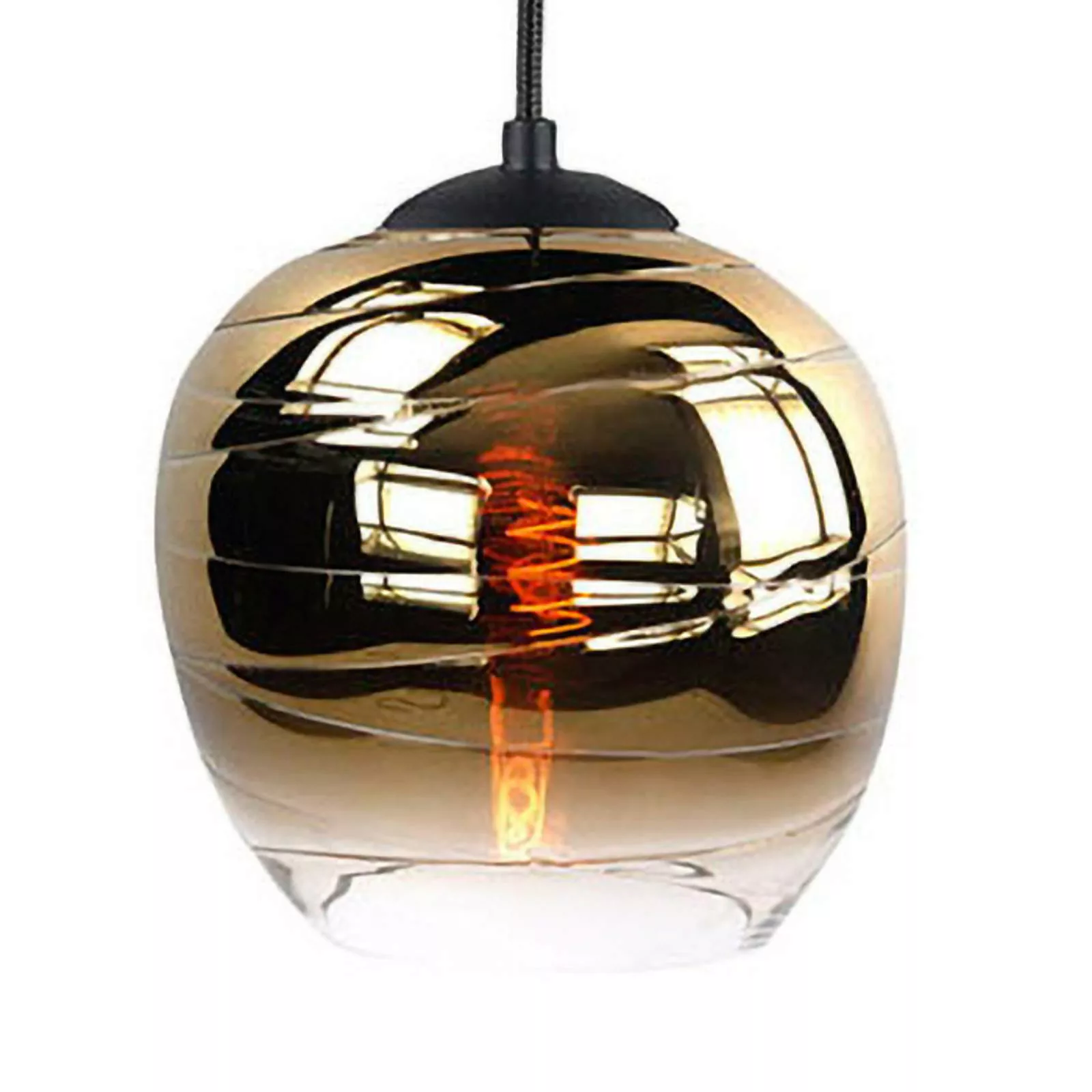 Lampenschirm Fantasy Apple, gold, Ø 22 cm, Glas günstig online kaufen