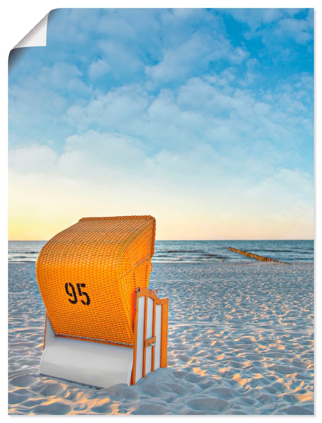 Artland Wandbild "Ostsee7 - Strandkorb", Strand, (1 St.), als Alubild, Outd günstig online kaufen