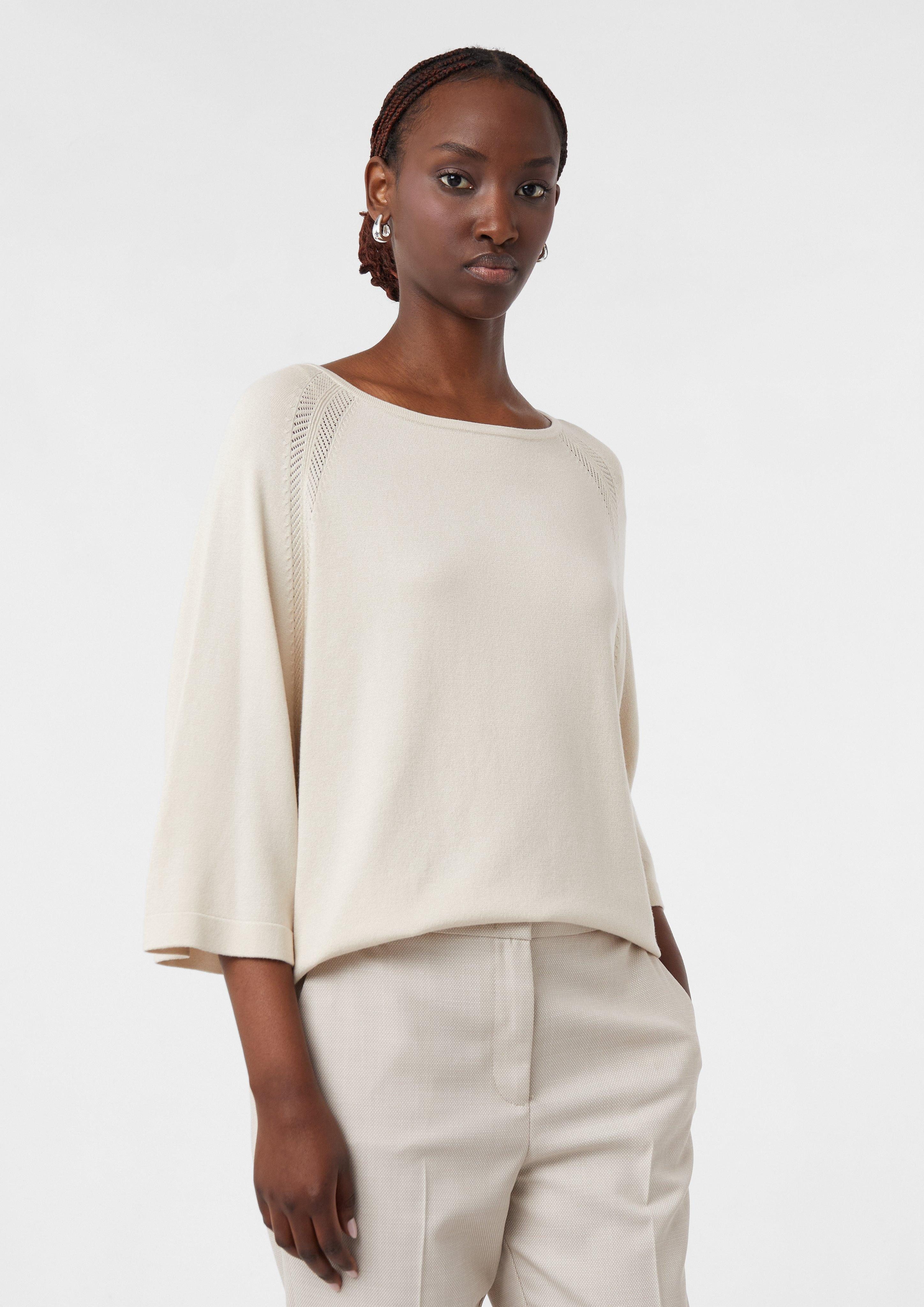Comma 3/4 Arm-Pullover Oversized Pullover aus günstig online kaufen