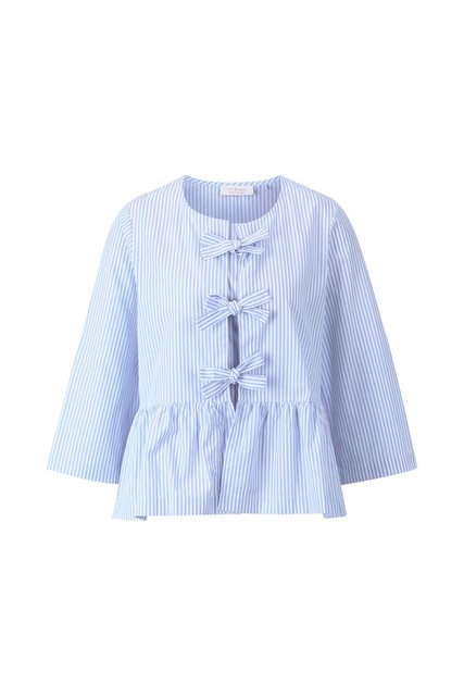 Rich & Royal Hemdbluse Striped blouse with bow skyway blue günstig online kaufen