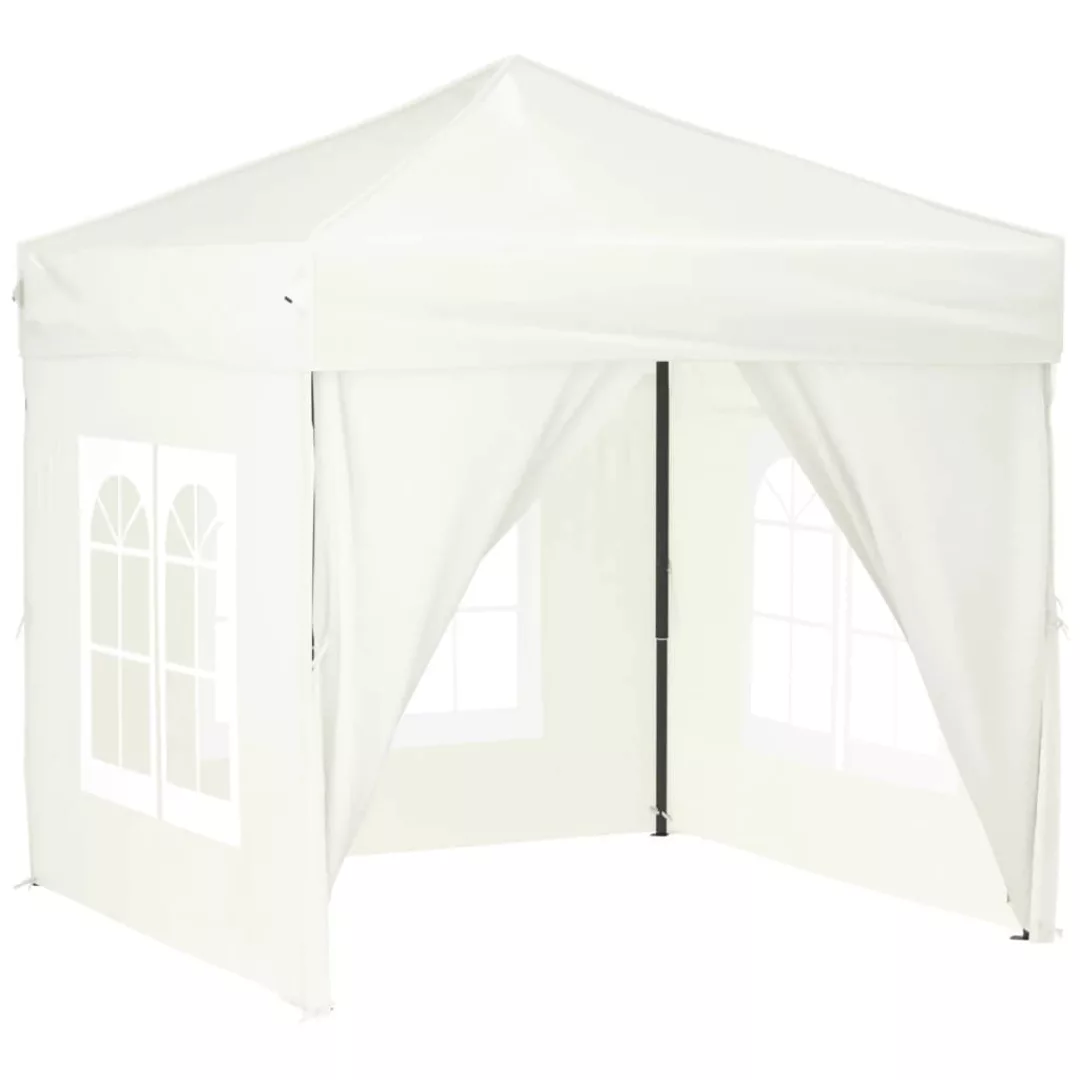 Vidaxl Partyzelt Faltbar Mit Seitenwänden Creme 2x2 M günstig online kaufen