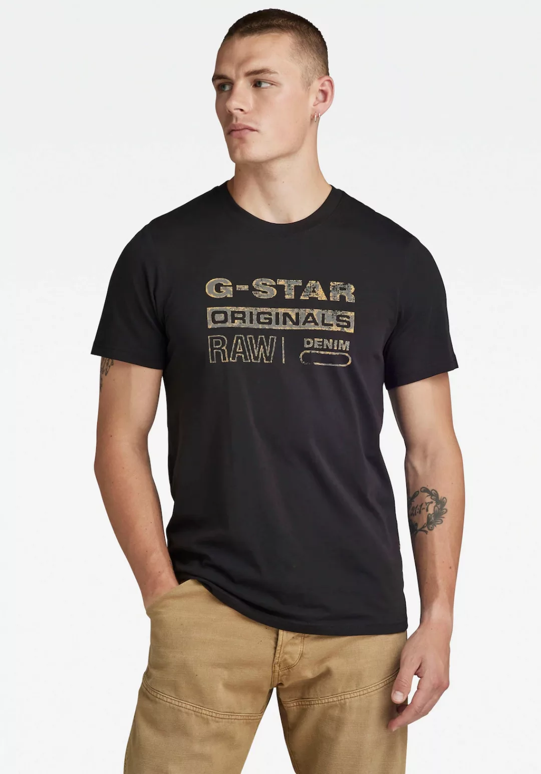 G-Star RAW T-Shirt Distressed originals günstig online kaufen