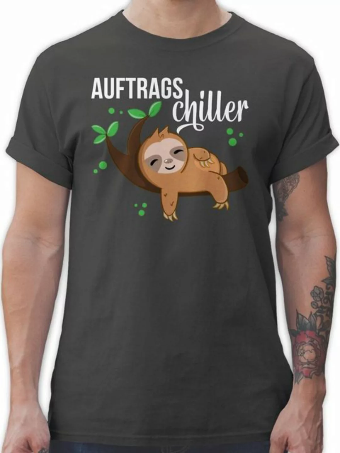 Shirtracer T-Shirt Auftragschiller mit Faultier weiß Tiere Zubehör günstig online kaufen