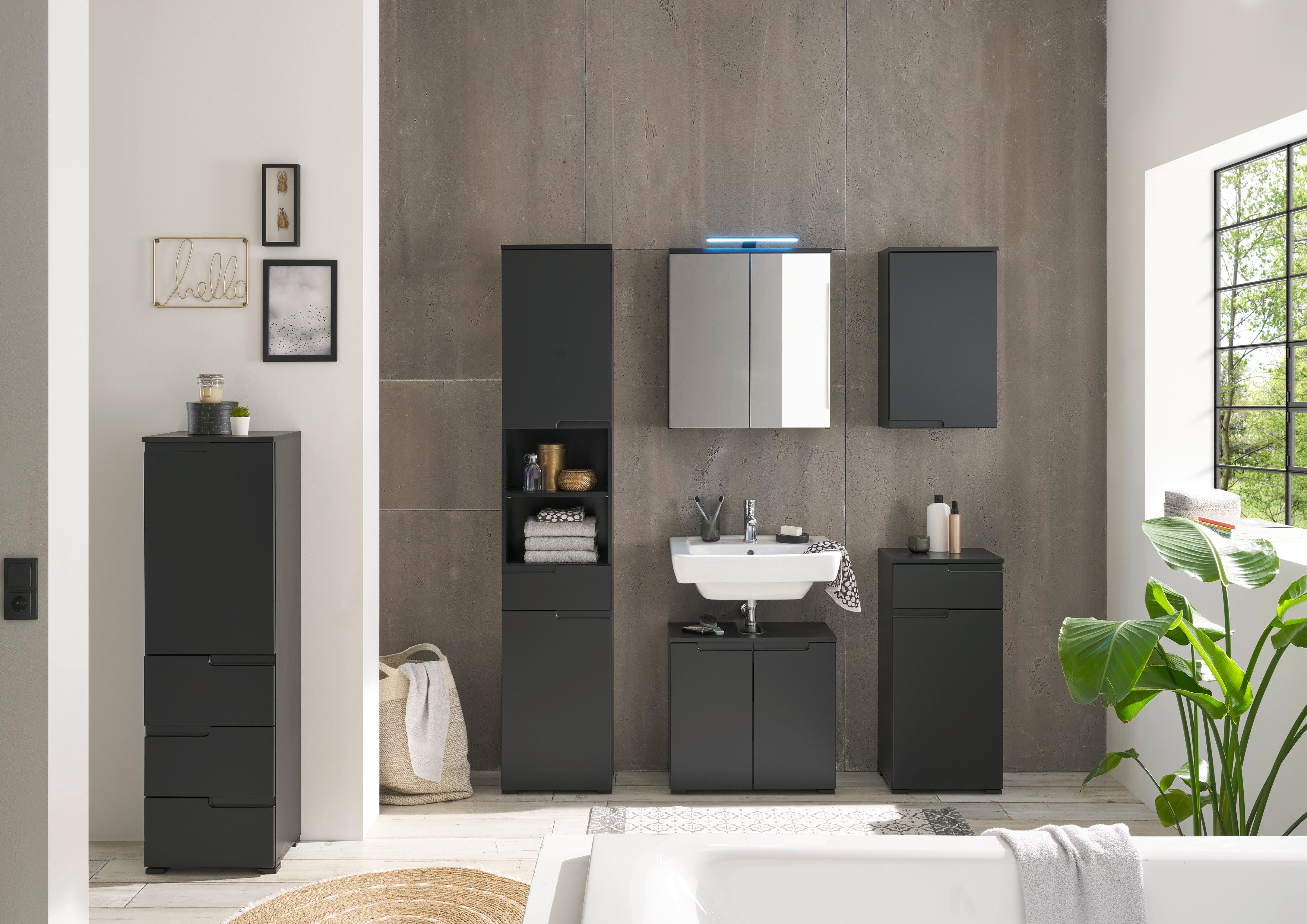 BASIC by Balculina Midischrank "Spice, Badezimmerschrank BxTxH 40x134x32 cm günstig online kaufen