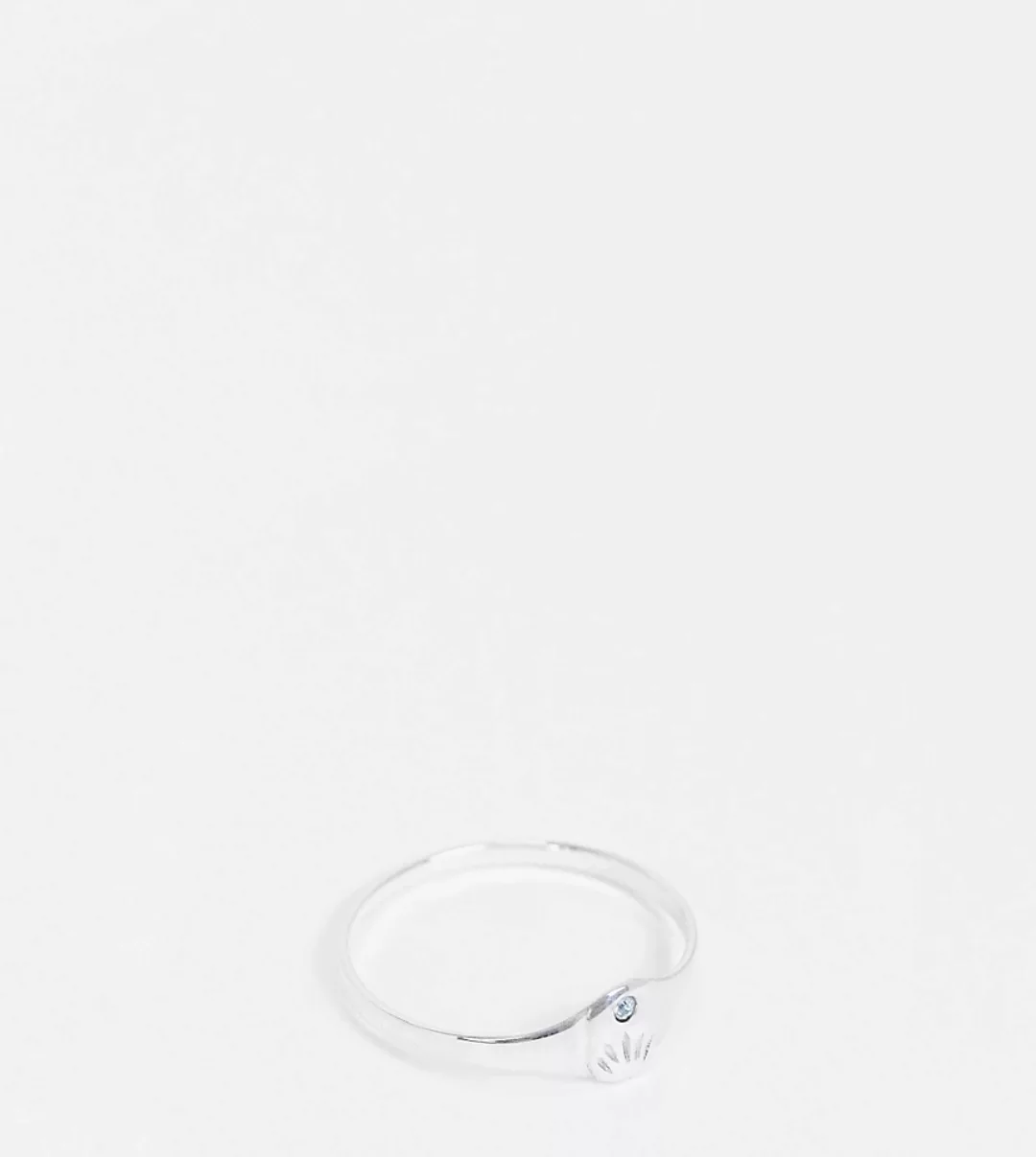 Kingsley Ryan Curve – März – Ring mit Geburtsstein und Aquamarinkristall au günstig online kaufen