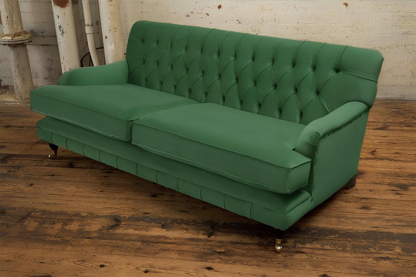 Xlmoebel Sofa Hochwertiges Chesterfield-Sofa mit drei Sitzplätzen in klassi günstig online kaufen