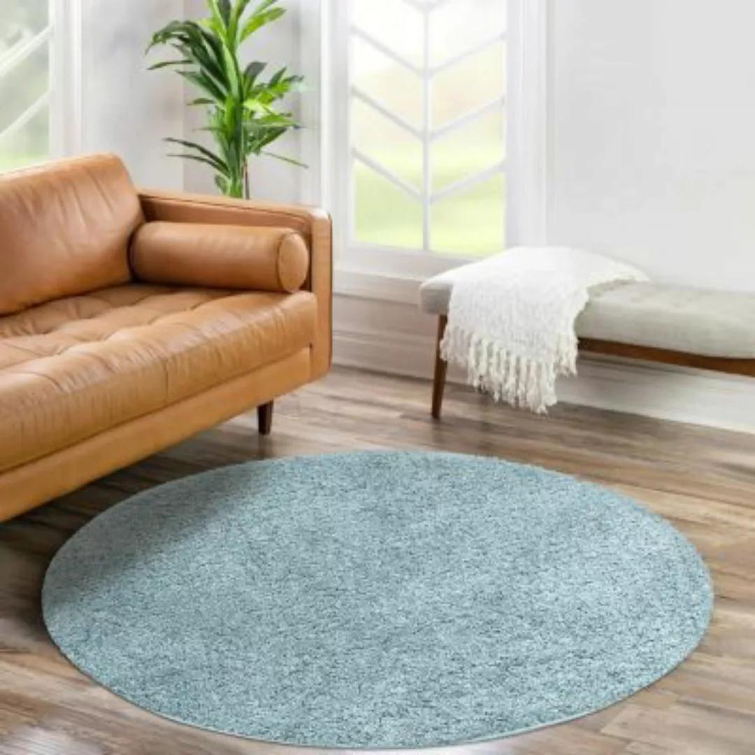 carpet city® Shaggy Hochflor Teppich - Türkis - Flauschig-Weich - Langflor günstig online kaufen