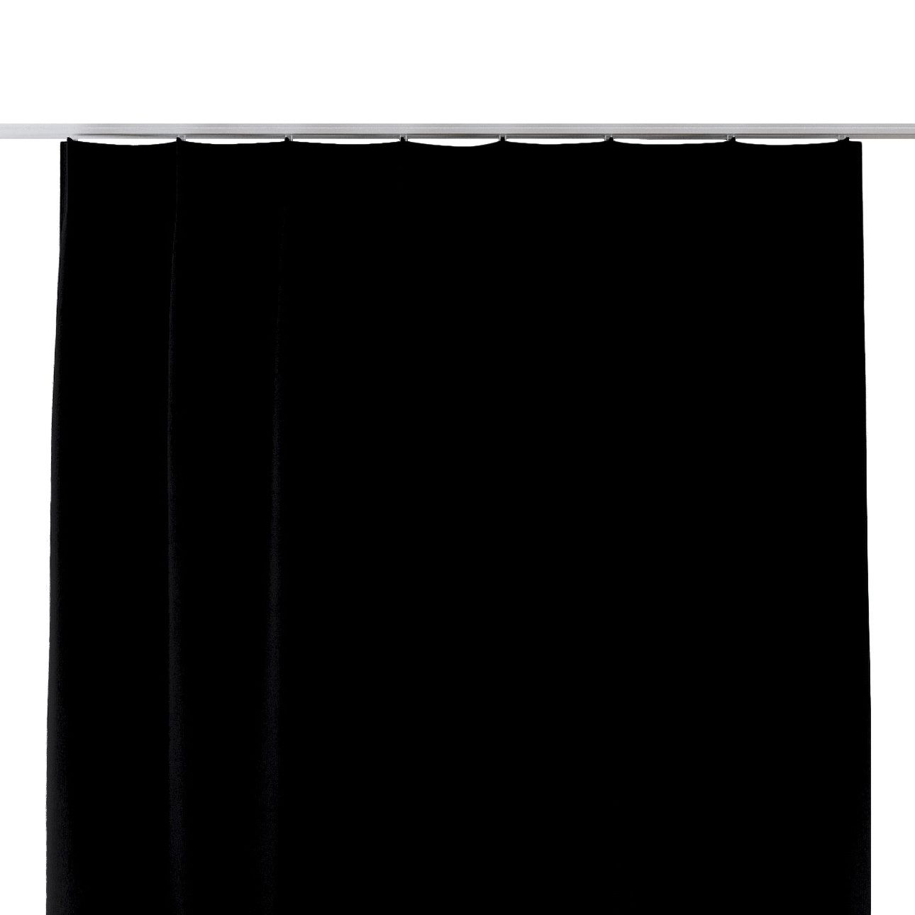 Vorhang mit flämischen 1-er Falten, schwarz, Crema (179-11) günstig online kaufen