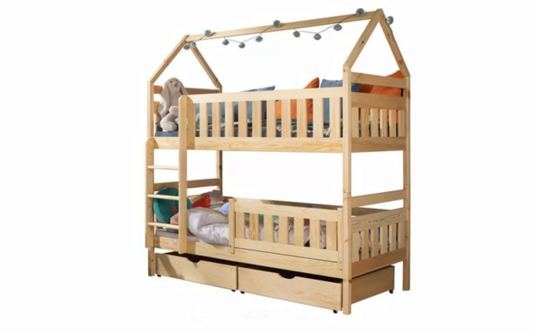 storez24 Hausbett Kinderbett Fiona, Hausbett, mit Überdachung, inkl. Holzle günstig online kaufen