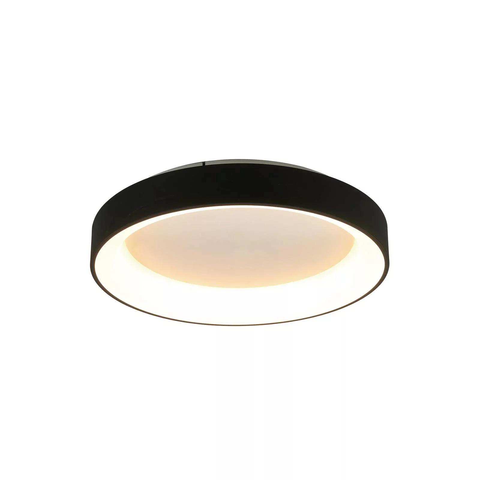 LED-Deckenlampe Niseko II CCT Fernbedienung, Ø 38cm, schwarz günstig online kaufen