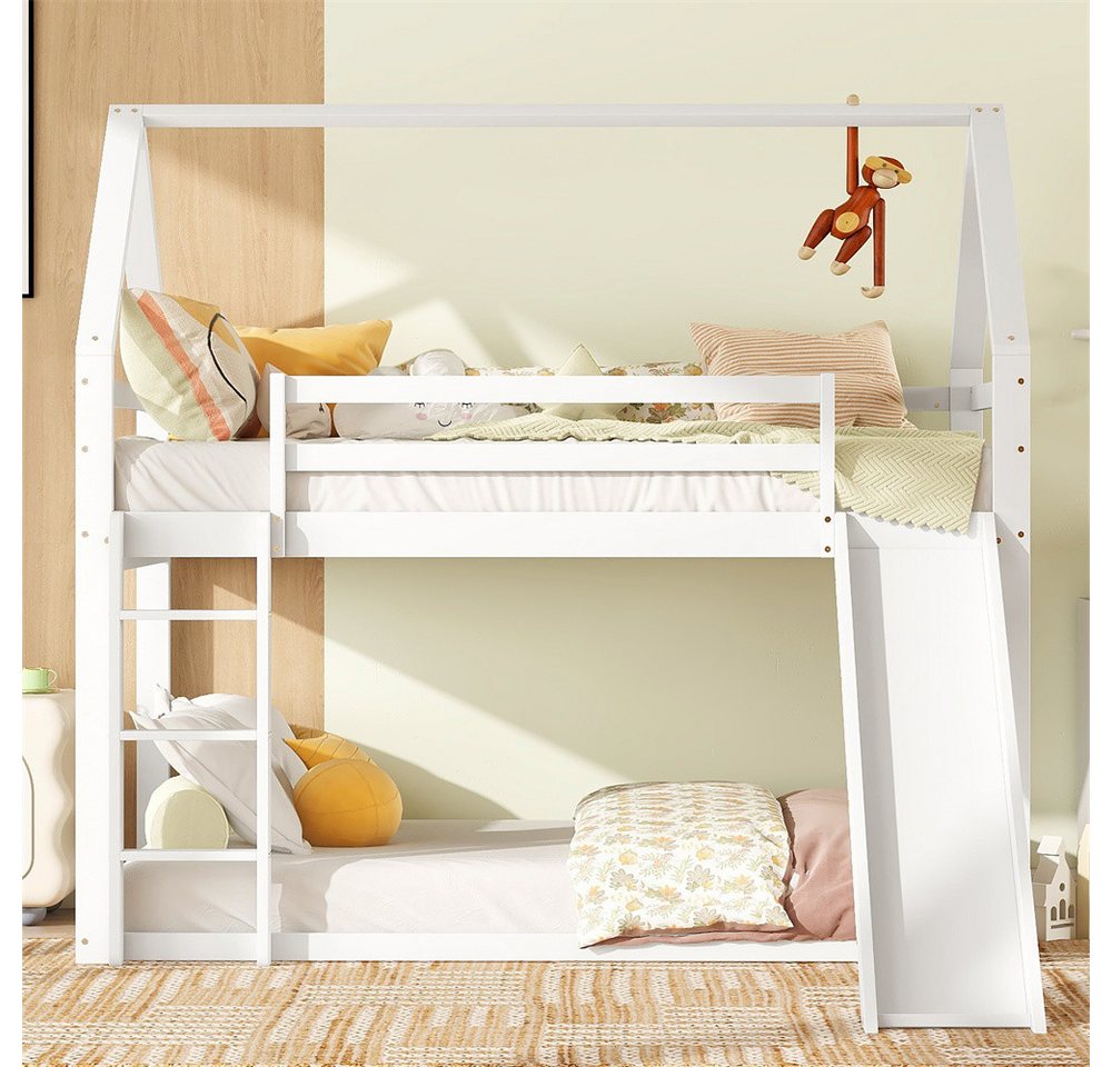 XDeer Etagenbett Einzelbett Kinderbett Hausbett Etagenbett mit Rutsche, und günstig online kaufen